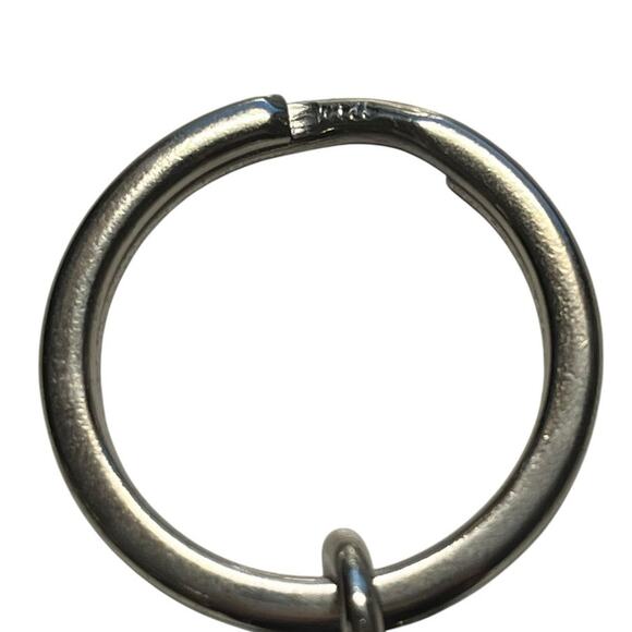 Cartier Round Medallion Silver Tone Key Ring Keyring Chain Charm Logo Engraving - Picture 3 of 6